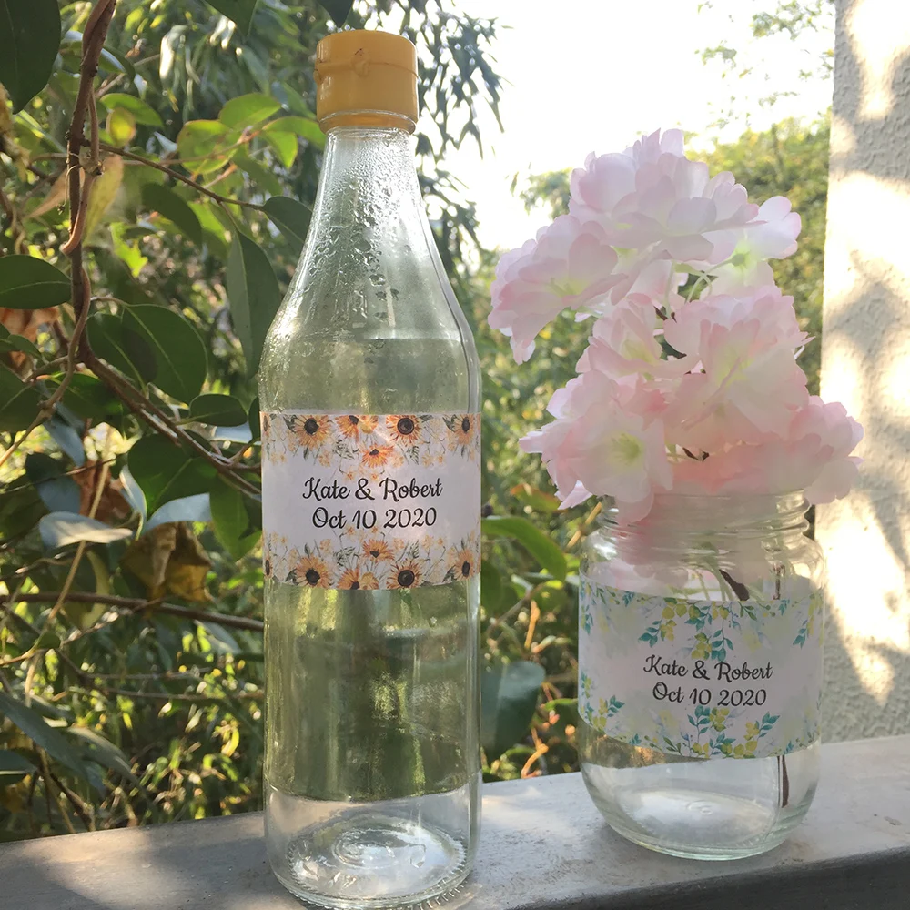 Персонализированные наклейки на бутылки с водой 20 штук свадебные этикетки