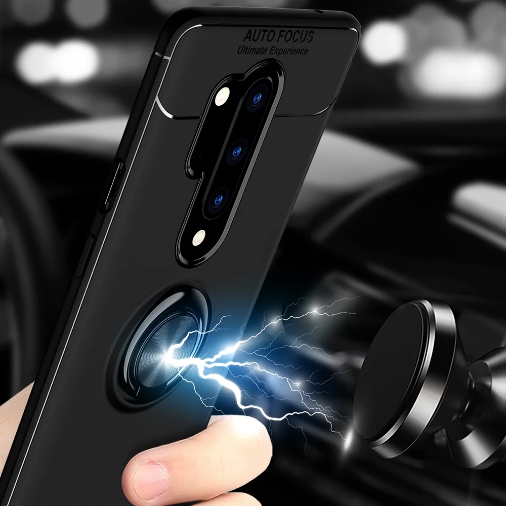 

1+8 Finger Ring stand case for Oneplus 8 Pro Case Cover Car Holder Stand Silicone Cover for 1+8 Pro Capa