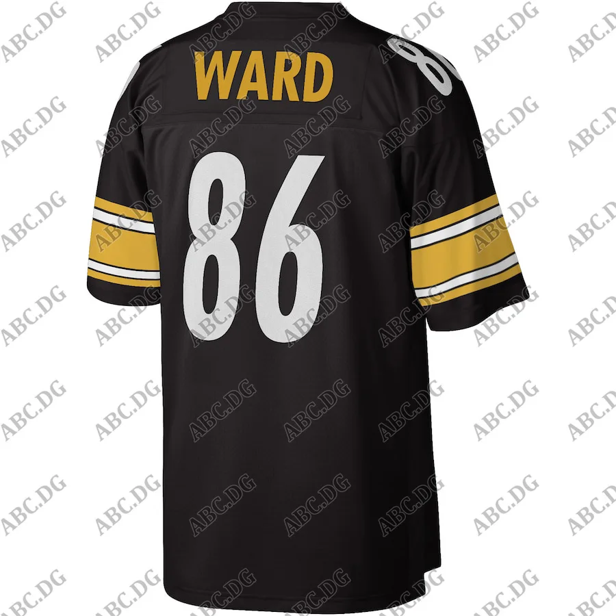 

Customized Stitch Men Women Kid Youth Pittsburgh Hines Ward Mitchell & Ness Black Legacy Jersey 4XL 5XL 6XL