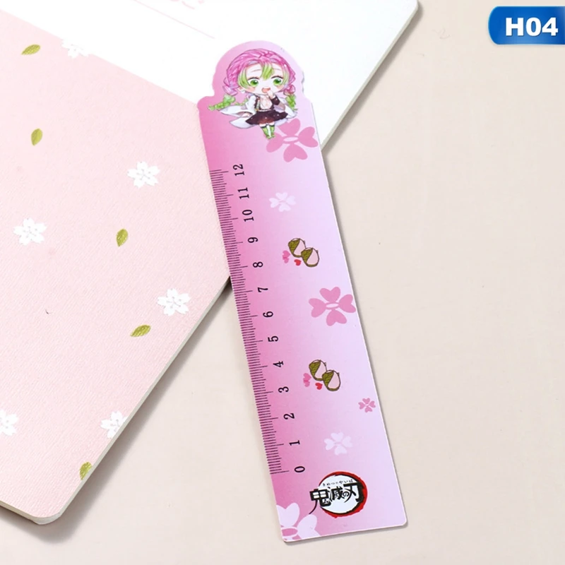 

Anime Demon Slayer: Kimetsu No Yaiba Kamado Tanjirou Cosplay Ruler Measuring Scale Students Cartoon Measure Ruler Gift