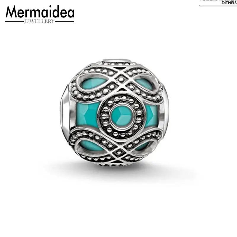 DIY бусины зеленый этнический Шарм из бисера модные посеребренные ювелирные