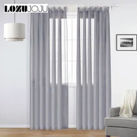 cheap gray tulle curtain sheer linen curtains for living room bedroom kitchen voile tulle sheer curtains window treatments
