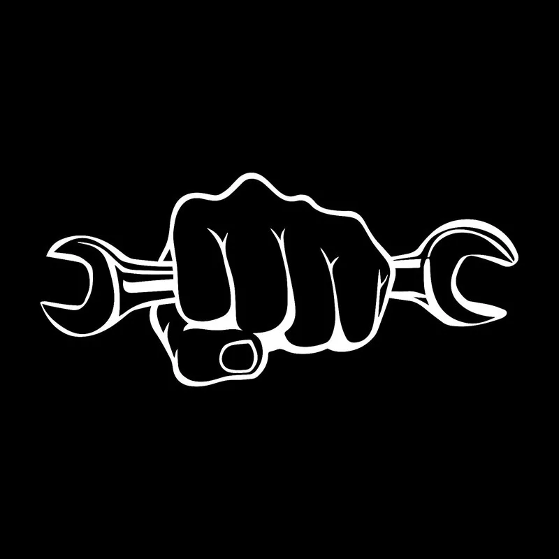 

Car Sticker Mechanic with Wrench 3D Sticker on Car Funny Reflective Sticker JDM Car Styling 17.7*7.9cm