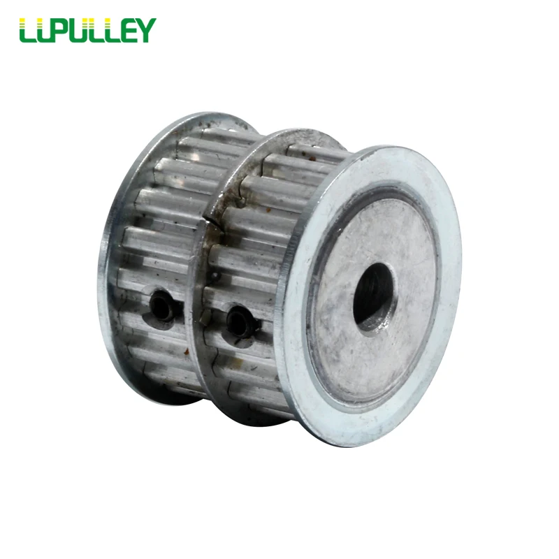 LUPULLEY XL20 зубной двойной закругленный зубчатый шкив двойной головкой алюминиевый зубчатый 20 ширина ремня 11 мм двойной круглый шкив