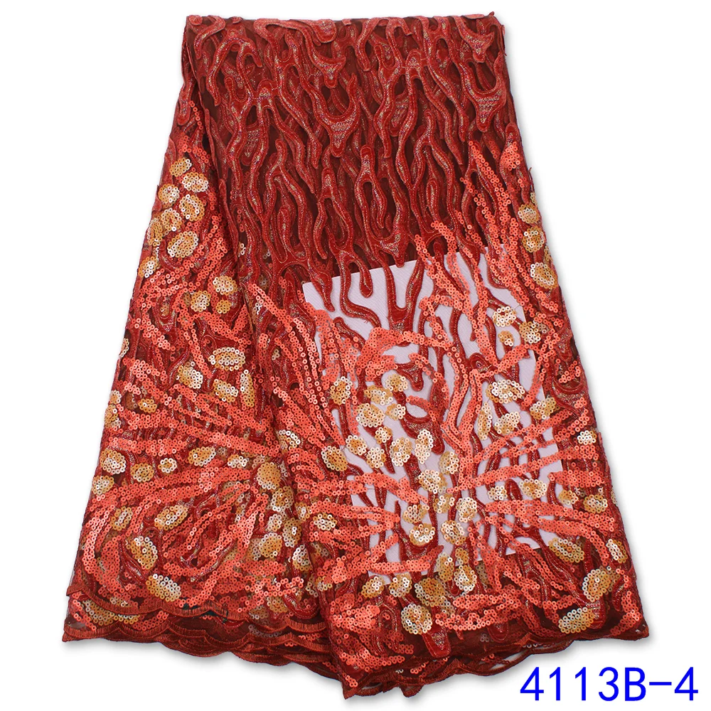 Французская африканская вышивальная сетчатая кружевная ткань NIAI 2020