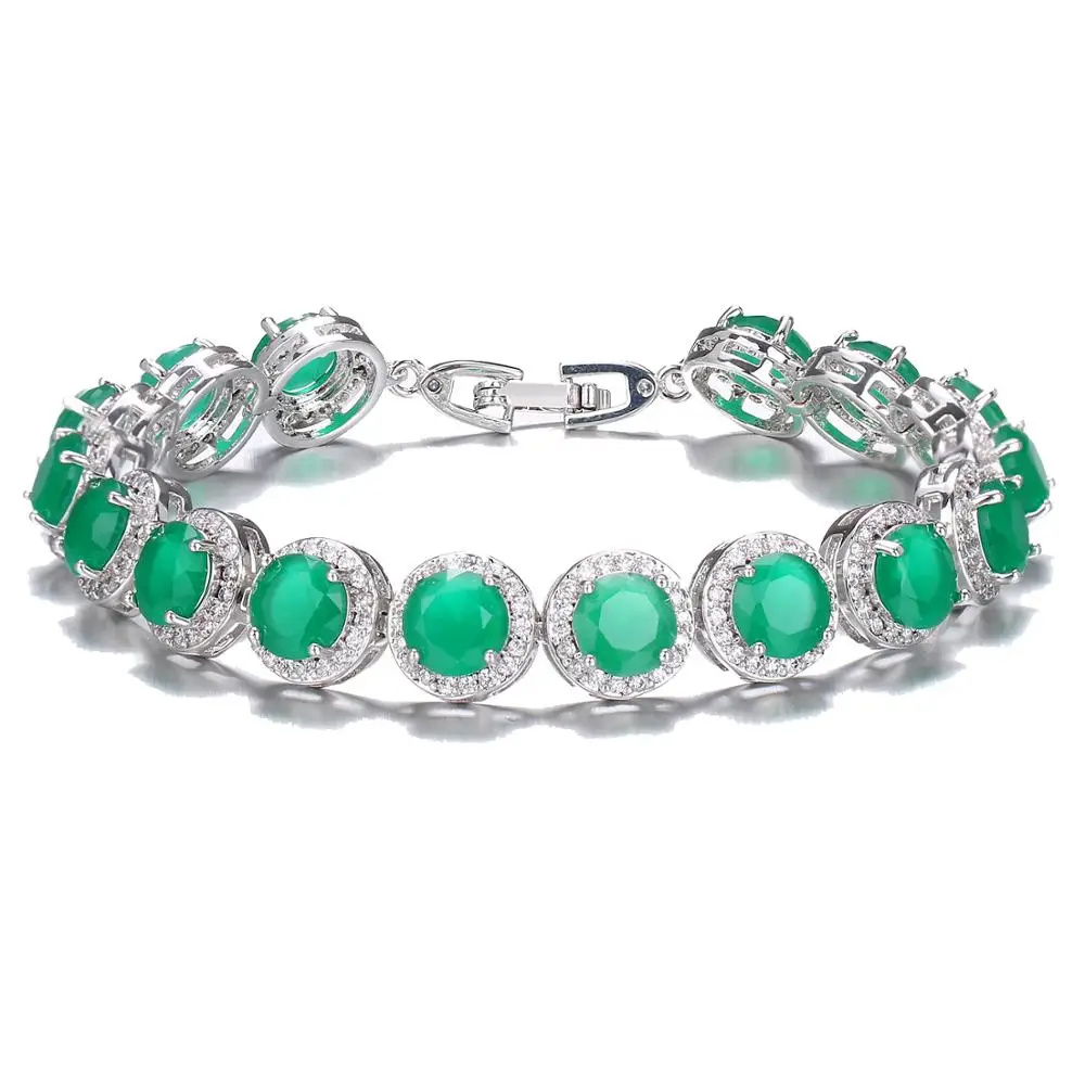 Роскошный Овальный набор ожерелье серьги браслеты из стерлингового серебра 925