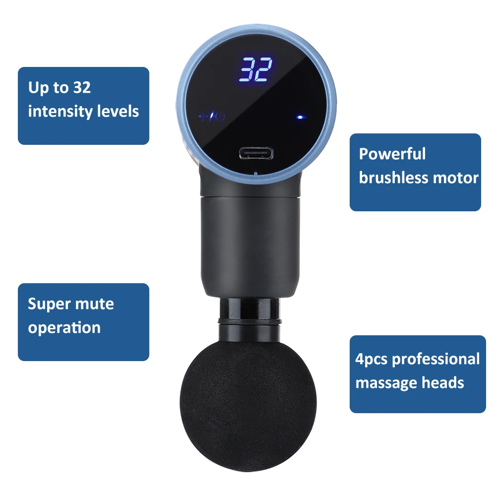 

Electric Body Massager USB Rechargeable Muscle Stimulators Body Relaxation Mini Massage Gun for Sports Fitness Pain Relief Relax