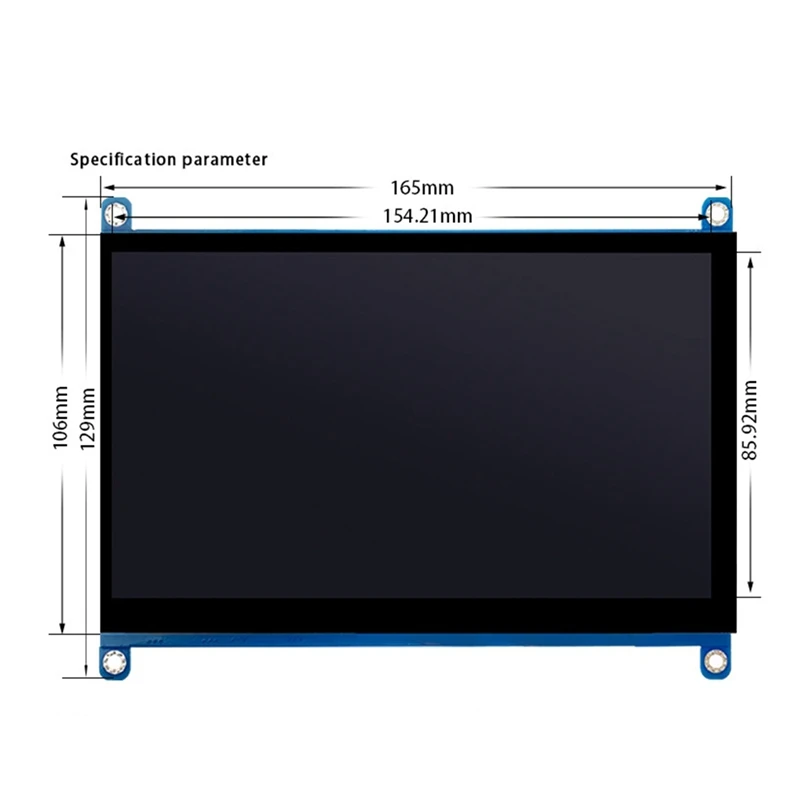 7 дюймов совместимому с HDMI USB ЖК-дисплей Дисплей монитор 1024X600 HD емкостный Пресс