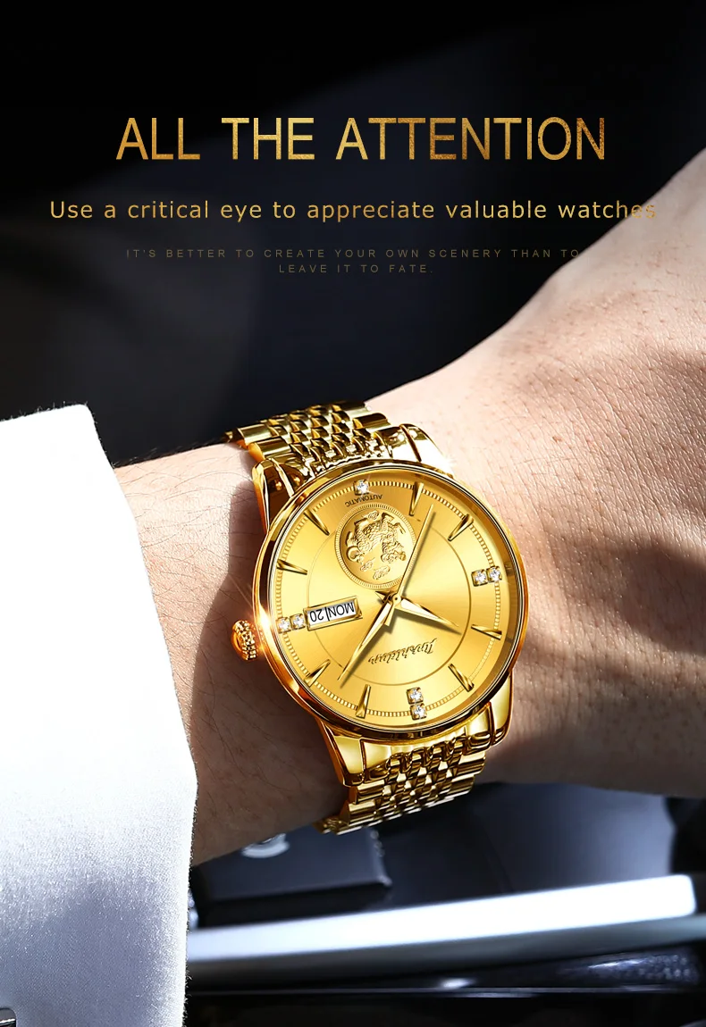 

JSDUN 8846 Herren Automatische Marke Uhr Mode-Business Mechanische Armbanduhr Wasserdicht Klassische Uhren fr Mnner