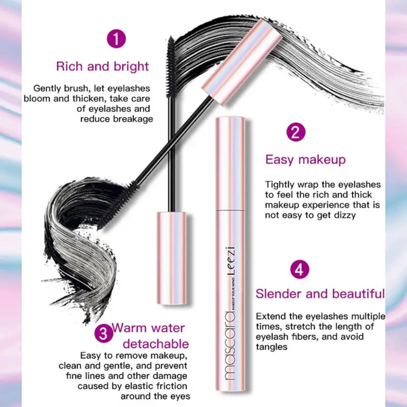 

Тушь для ресниц из шелкового волокна, водостойкая, TSLM1