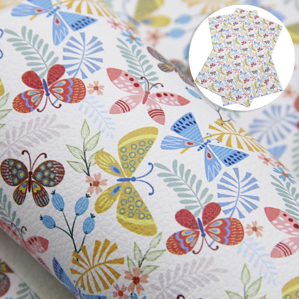 20*33 см цветочный принт личи зернистая искусственная кожа для DIY ручной работы