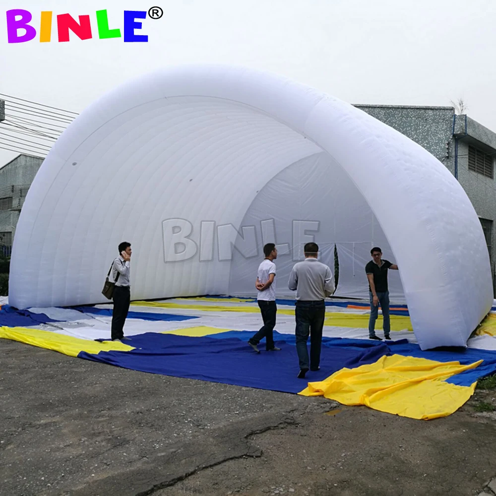 

10x8x6m white waterproof oxford giant inflatable stage cover arch style stage tent open air roof canopy for concert or events