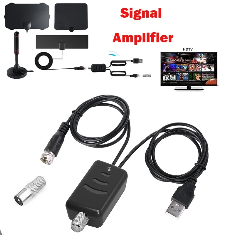 Indoor TV Antenna Amplifier HDTV Satellite Fox Ground Receiver HD Signal Booster Tuner DVB-T2 DVB DTV TDT ISDB VHF | Электроника
