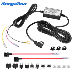 range tour car dvr hardwire kit inverter converter from 1224v to 5v 2 5a for dash camera 24 hour parking monitoring power cable free global shipping