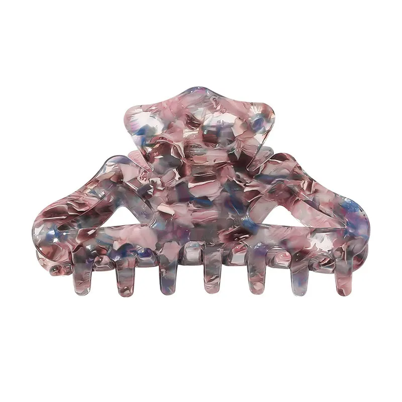 

New Designs Colorful Marble Print Hairpins Acetate Hollow Hair Claws For Women Girls Resin Hair Clip Barrettes Hair Accessories