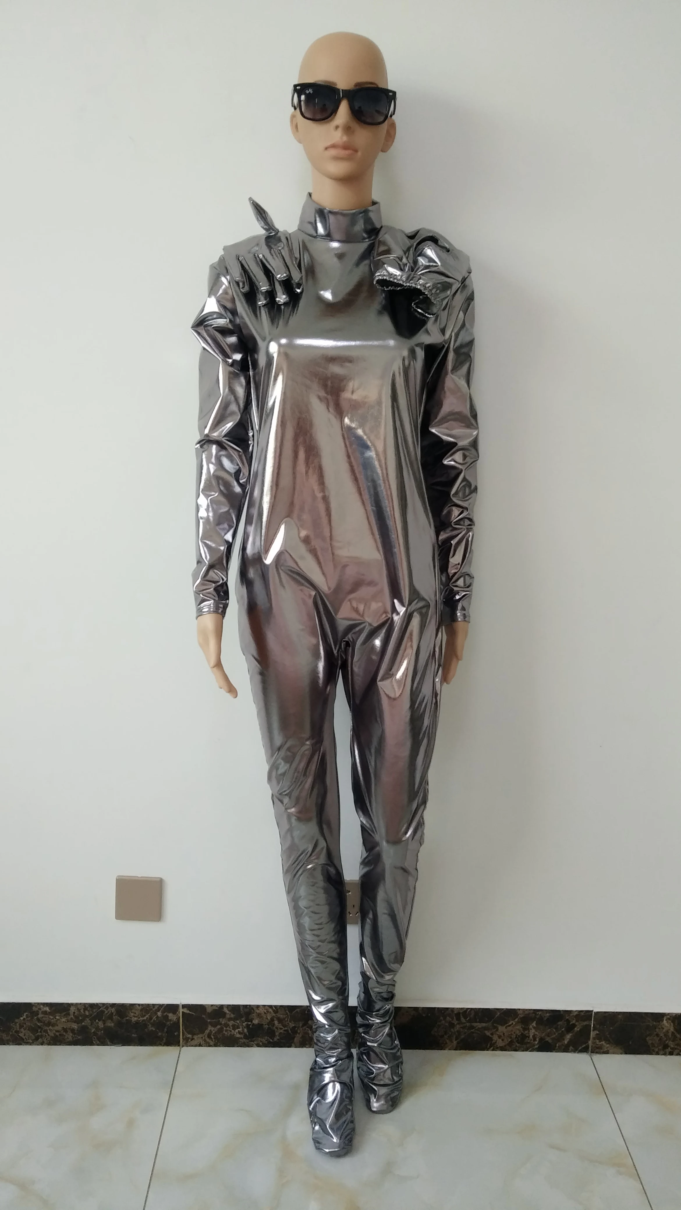 Брендовый пикантный Мужской Детский женский серый блестящий металлический