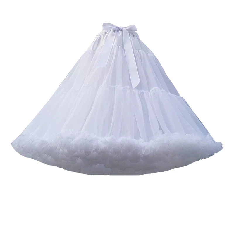 

Lolita style cute lady cosplay super fluffy princess cotton tutu skirt soft yarn length 45cm boneless cloud petticoat