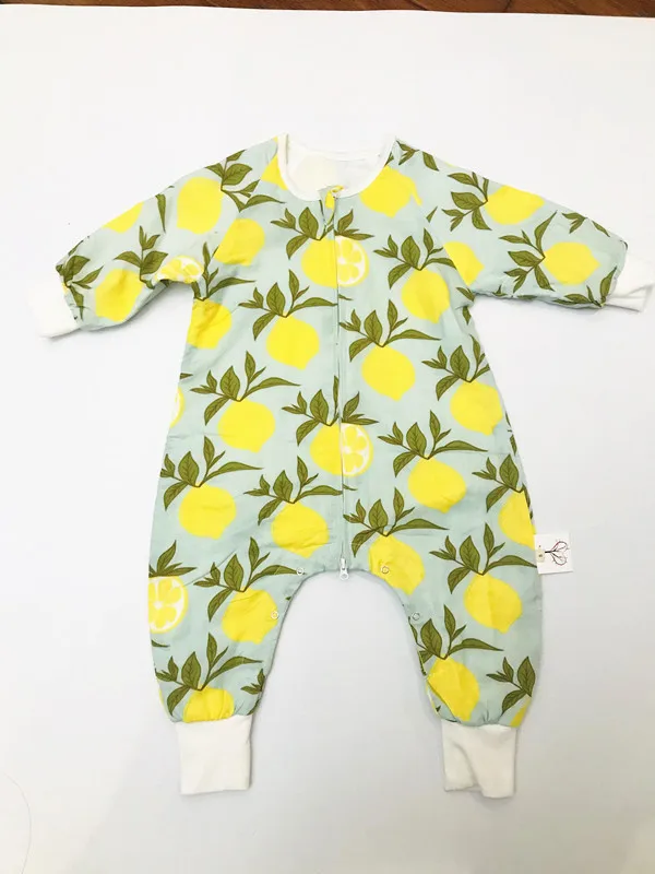 lemon Шесть layerbaby спальный мешок детский комбинезон муслиновый бамбуковый хлопковый спальный мешок для малышей милый мультяшный спальный мешок детское стеганое одеяло - Цвет: lemon