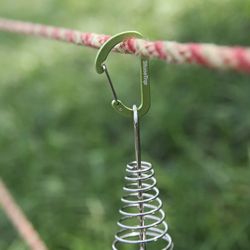 

6Pcs D Shape Aluminum Alloy Carabiner Keychain Portable Strong Outdoor Camping Climbing Snap Clip Lock Buckle Hook Tool