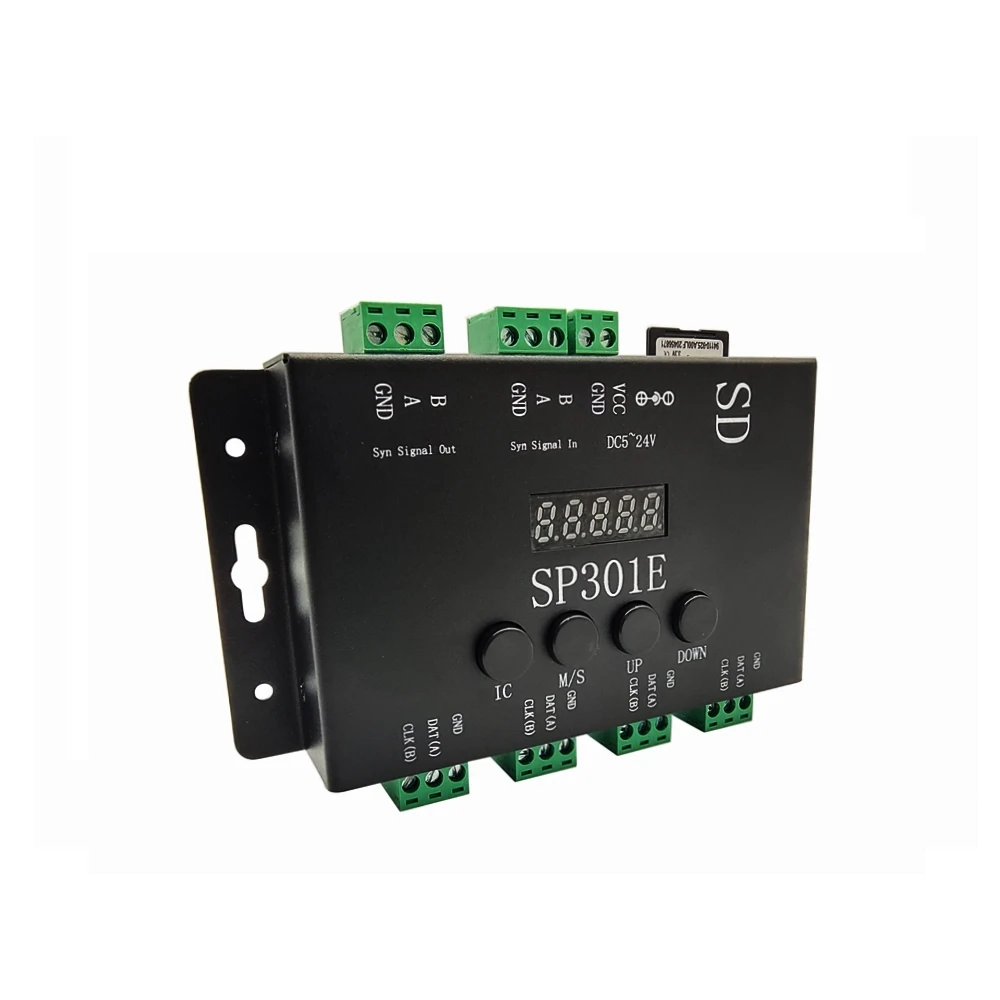 SP301E светодиодный контроллер Syn сигнала программируемый для WS2811/WS2812B/WS2813 /SK6812 APA102