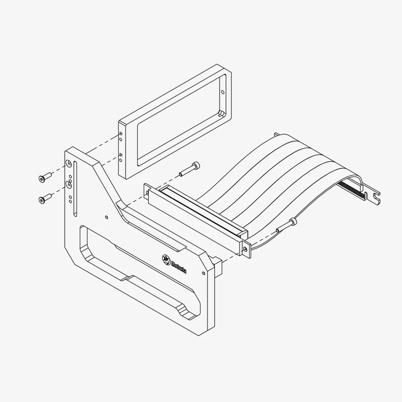 BARROWCH Mobula модульный компьютер чехол Графика карты расширения pci3.0 кабель GPU