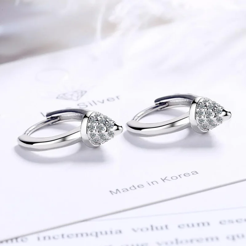 

KOFSAC 2021 модное серебряное кольцо Цвет серьги для женщин микровставки из циркона индивидуальность уха ювелирные изделия женские вечерние аксессуары для подарков