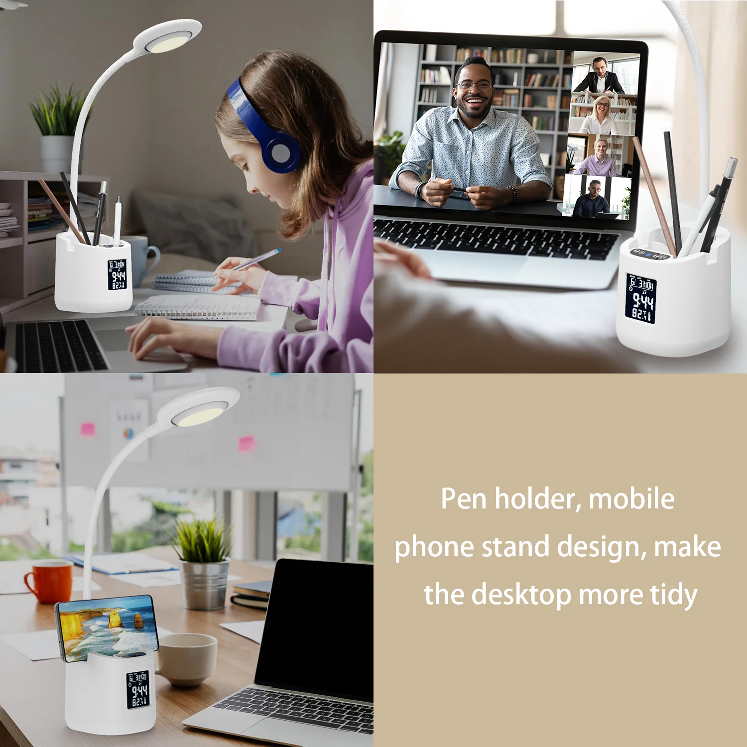 Настольная лампа для учебы светодиодная настольная с регулируемой яркостью 3