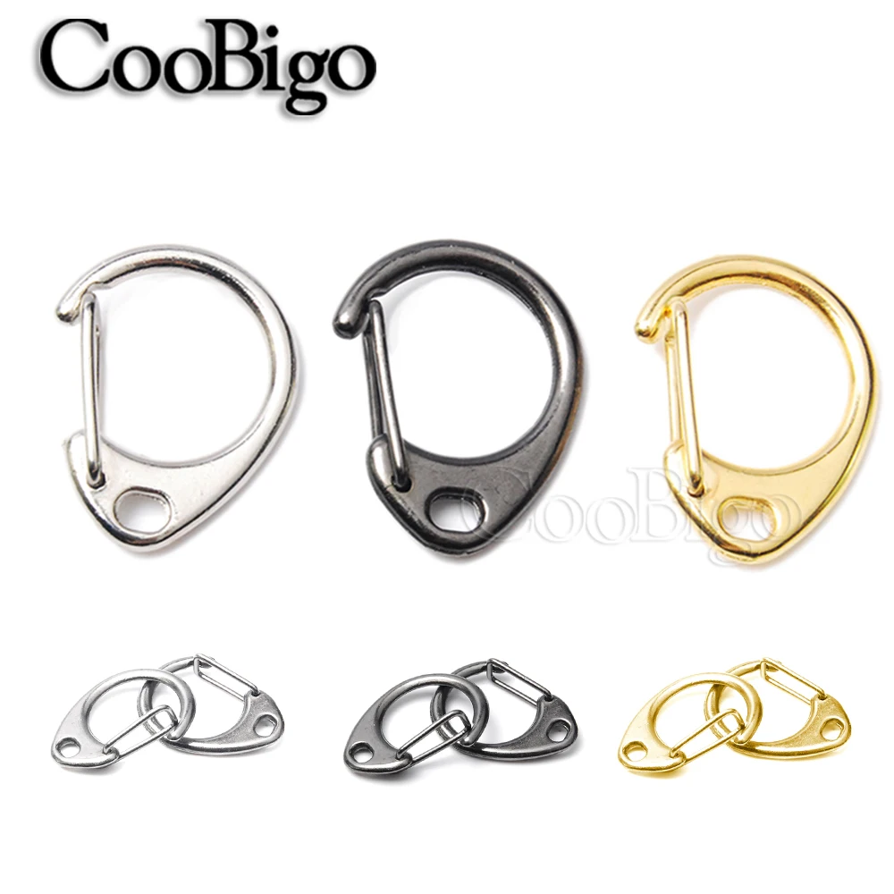 Карабин с серебряной застежкой зажимы крючки металлический круглый шнурок из