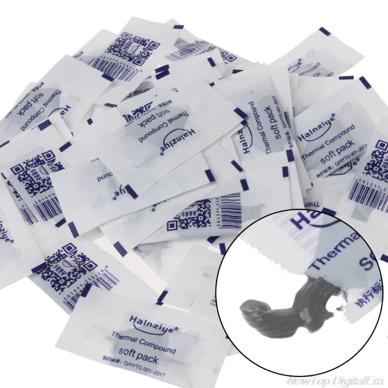 

100Pcs Thermal Grease Paste Compound Silicon CPU Heat Sink Processor Cooling Paste Silicone Thermal Grease N23 20 Dropshipping