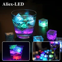 12pcs ice cubes night light novelty luminous cube lamp light up for bar party cup decor lamps new party decoration glow supplies