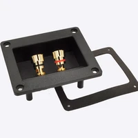 two speaker junction box audio cable connector speaker line panel wiring board copper terminal banana socket line clamp new