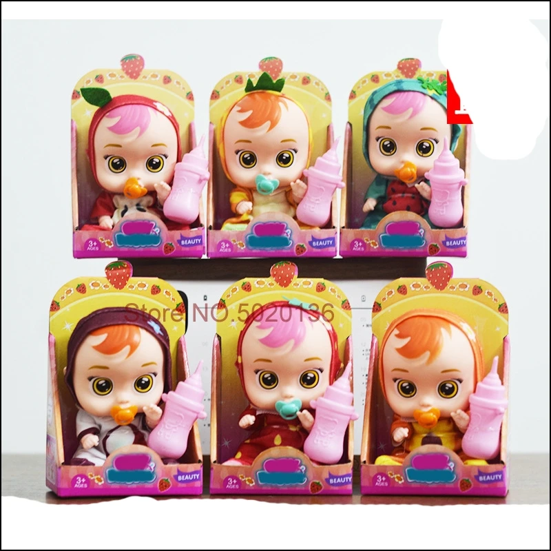 6 дюймов ананас клубника арбуз плакать детские куклы с слезами соска питатель