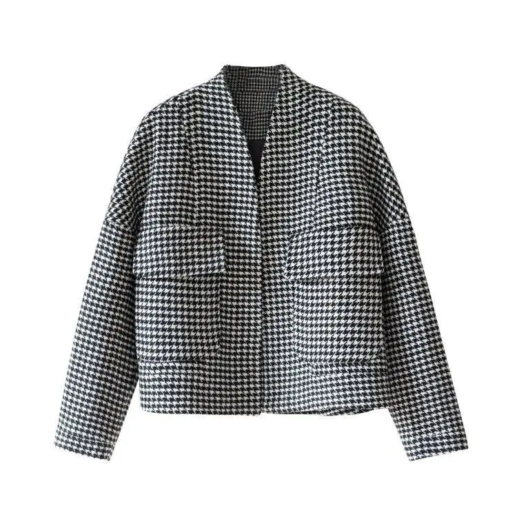 

Autumn and winter new Korean version of women's thick woolen little man pop Joker short woolen coat