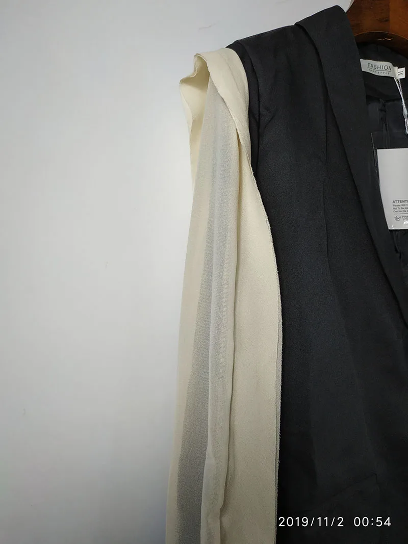 4XL контрастная стеганая Свободная куртка с длинным рукавом Новая Осенняя длинная куртка