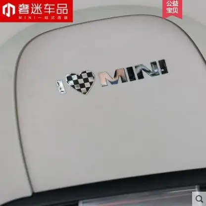 Юнион Джек Металл я люблю мини-наклейка эмблема наклейки для Mini Cooper земляк Clubman F55 F56 R55 R56 R60 F60 автомобильные аксессуары