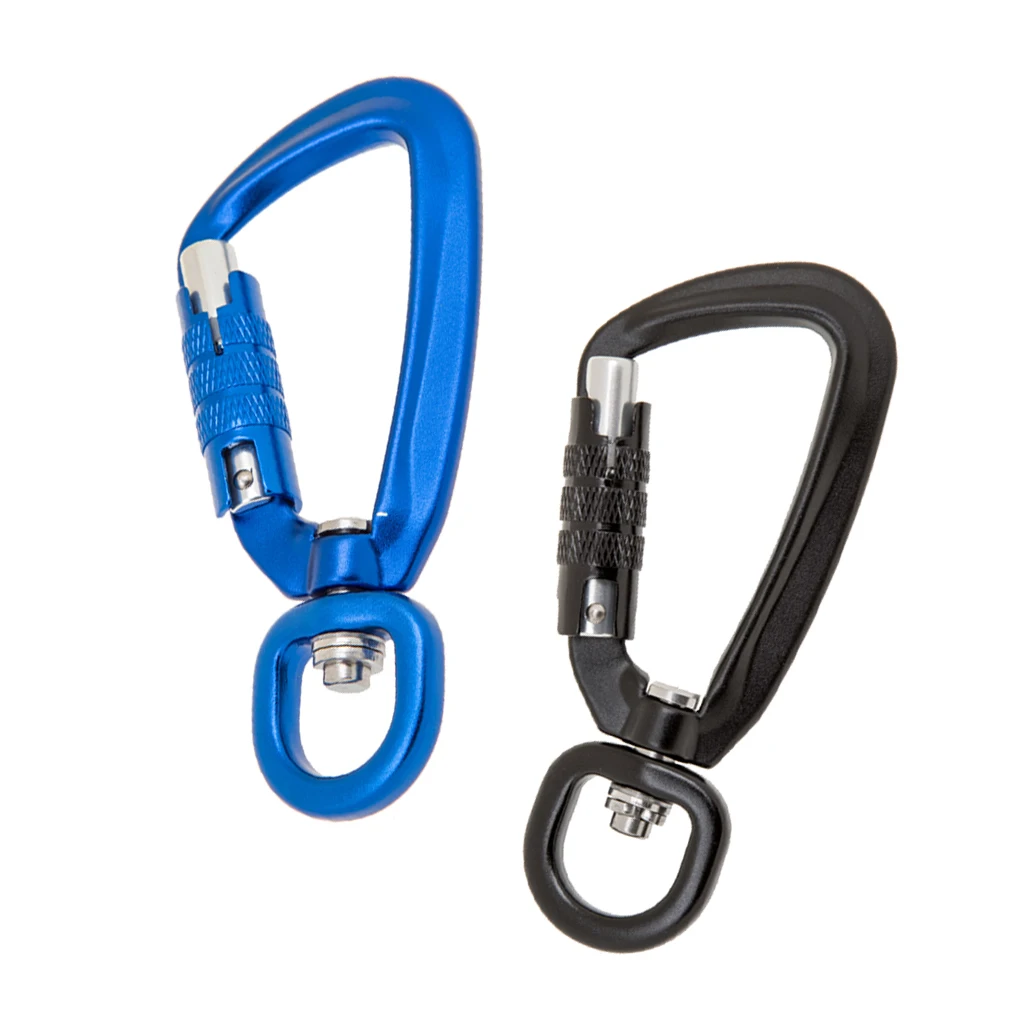 2 шт. 500 кг автоматическая блокировка карабин вращающееся кольцо открытый брелок