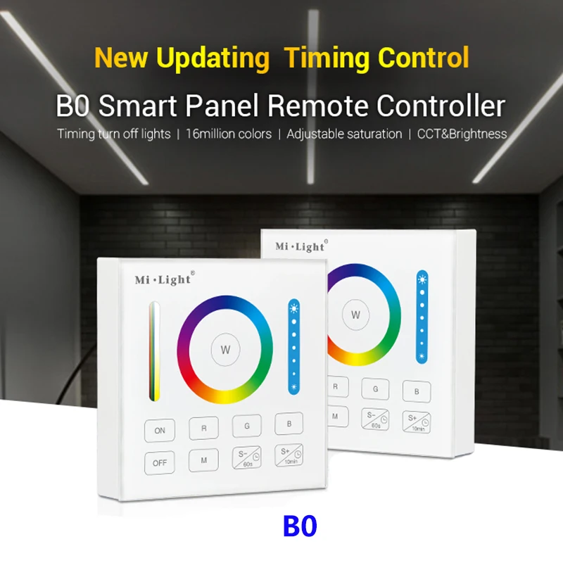 

Mi.Light B0 Smart Panel Remote Controller RGB+CCT RGB RGBW with Timing Function for FUT043 FUT044 FUT045 Milight