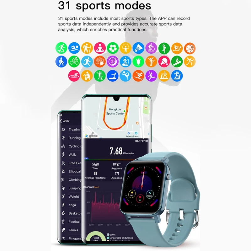 

Gto Smart Watch Men Fitness Tracker Blood Pressure Ip68 Waterproof Bluetooth Smart Watch