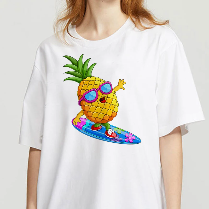 

Women's T-shirt Pineapple Fruit Clothing Printed T-shirt Fashion Women's Top Graphic T-shirt Women's Kawaii Camisas T-shirt