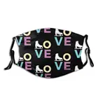 Милая маска для катания на коньках для детей и взрослых, моющаяся многоразовая модная маска для лица с фильтрами