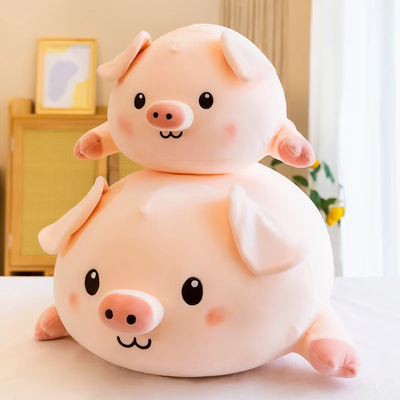 

38-75CM Lovely Pink Piggy Pillow Backrest Plush Stuffed Toy Girl's Birthday Gift