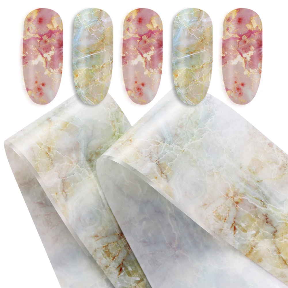 100 см Клей летний дизайн розовый мрамор ногтей Фольга наклейка звездное небо