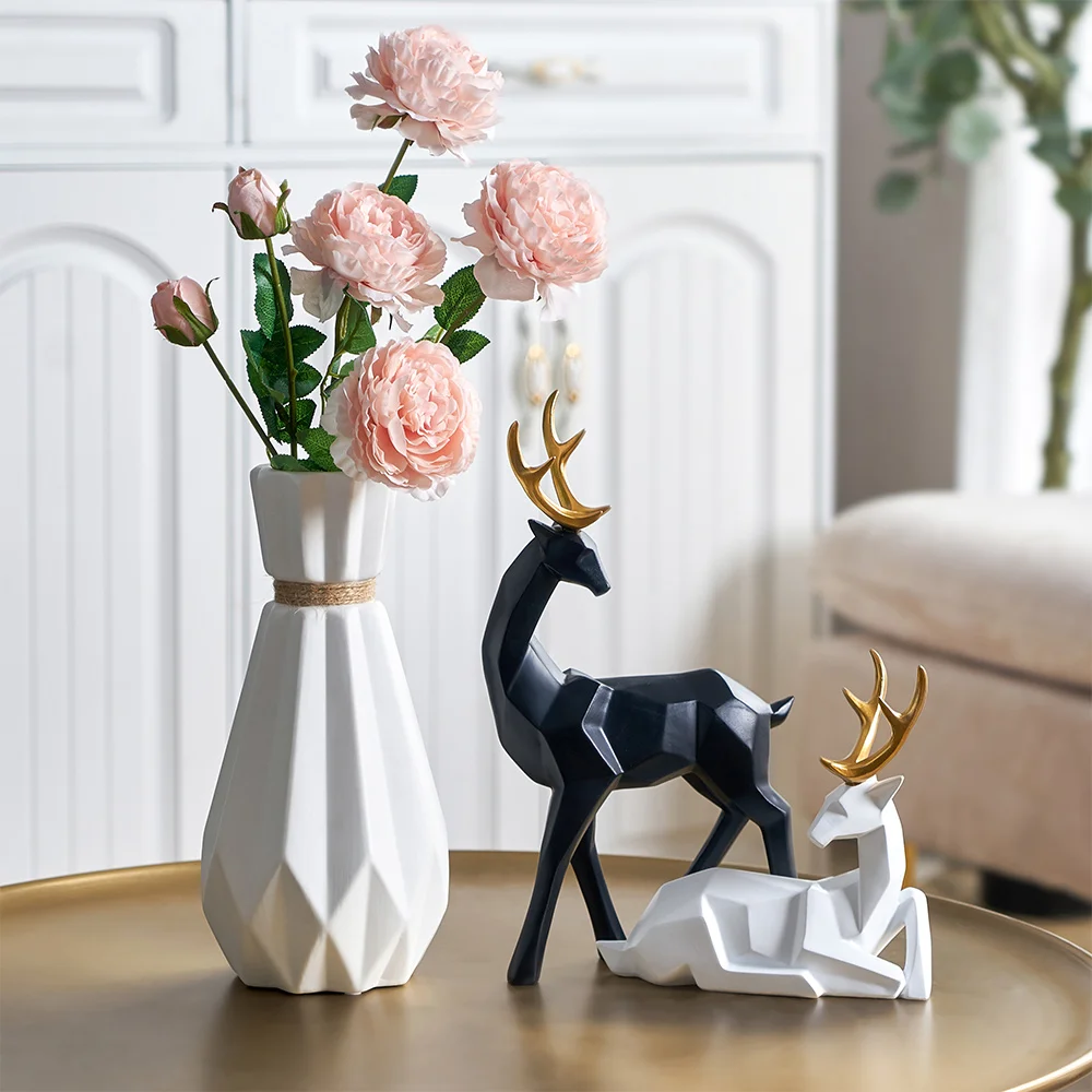 Домашний декор современная статуя из смолы украшения в виде оленя аксессуары для