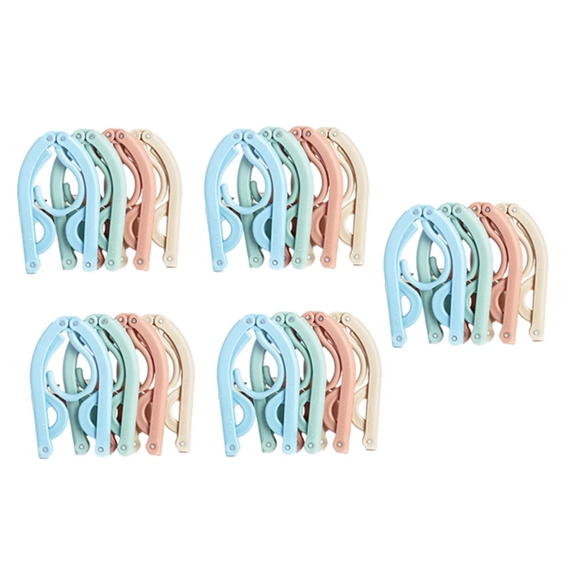 

20Pcs Multifunctional Portable Travel Folding Clothes Hanger Portable Magic Plastic Clothes Hanger Clothes Hanger
