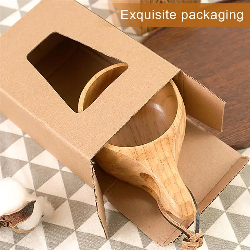 

Creative Rubber Wood Water Cup Japanese Style Wooden Milk Cup Portable Insulation Wood Cup Tea Cup Coffee Mug Traditional Style