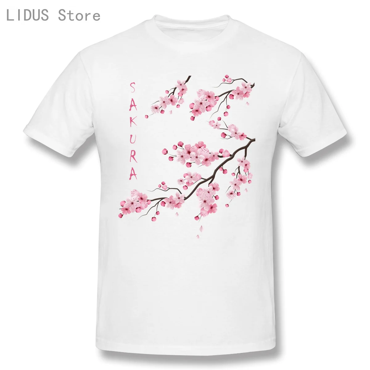 Vintage Sakura Cherry Blossom Japanese Graphical Art T-Shirt