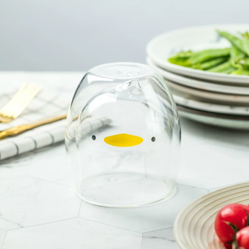 Множество мультяшных узоров жаропрочная Двухуровневая прозрачная стеклянная