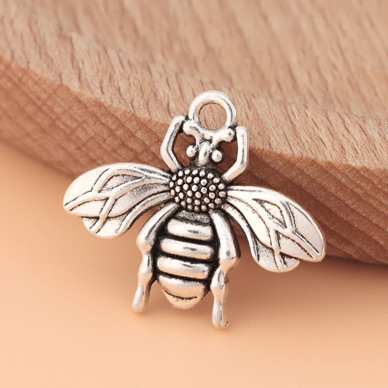 100 шт./Набор Тибетская серебряная/золотая цветная подвеска медоносного пчелы для создания браслетов и ювелирных изделий