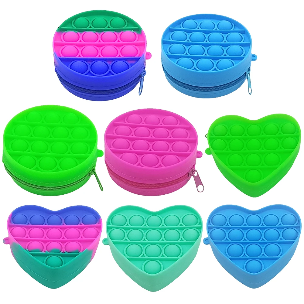 

Squeeze Toys Pencil Bags Silicone Push Bubble Fingertip Toys Adults Children Sensory Decompression Crafts Pencil Case