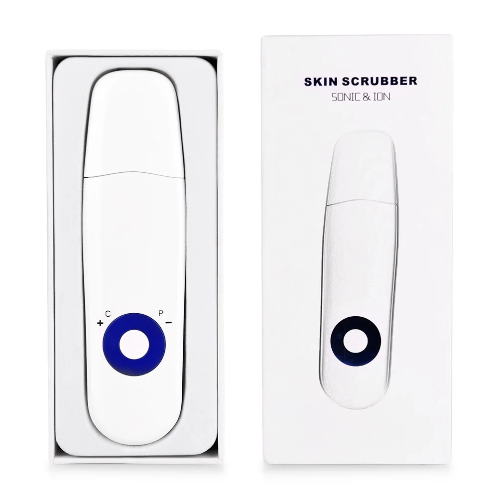 Перезаряжаемые Электрический ультразвуковой лицевой скруббер очищает массаж